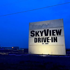 Midwest Theater -skyview drivein screen sign